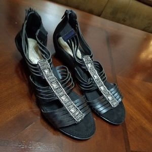 Easy Spirit Black and Silver Sandal 8.5
